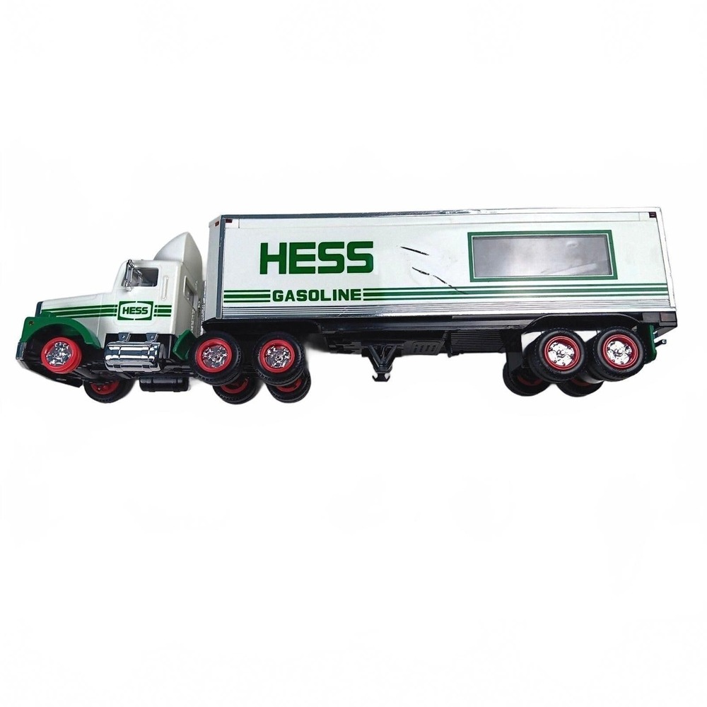 1992 Hess Toy Truck 18 Wheeler‎ and Racer Vintage Collectible with Box-Damage